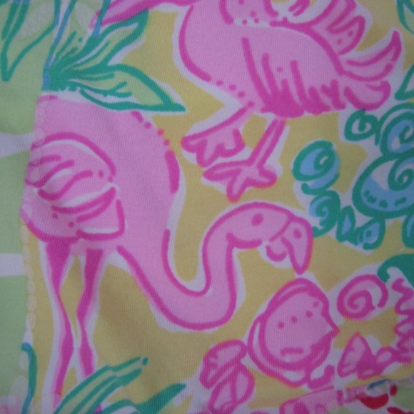 Patchwork Animal Floral Swimsuit One Piece Pink Giraffe Flamingo Lion - Picture 4 of 15